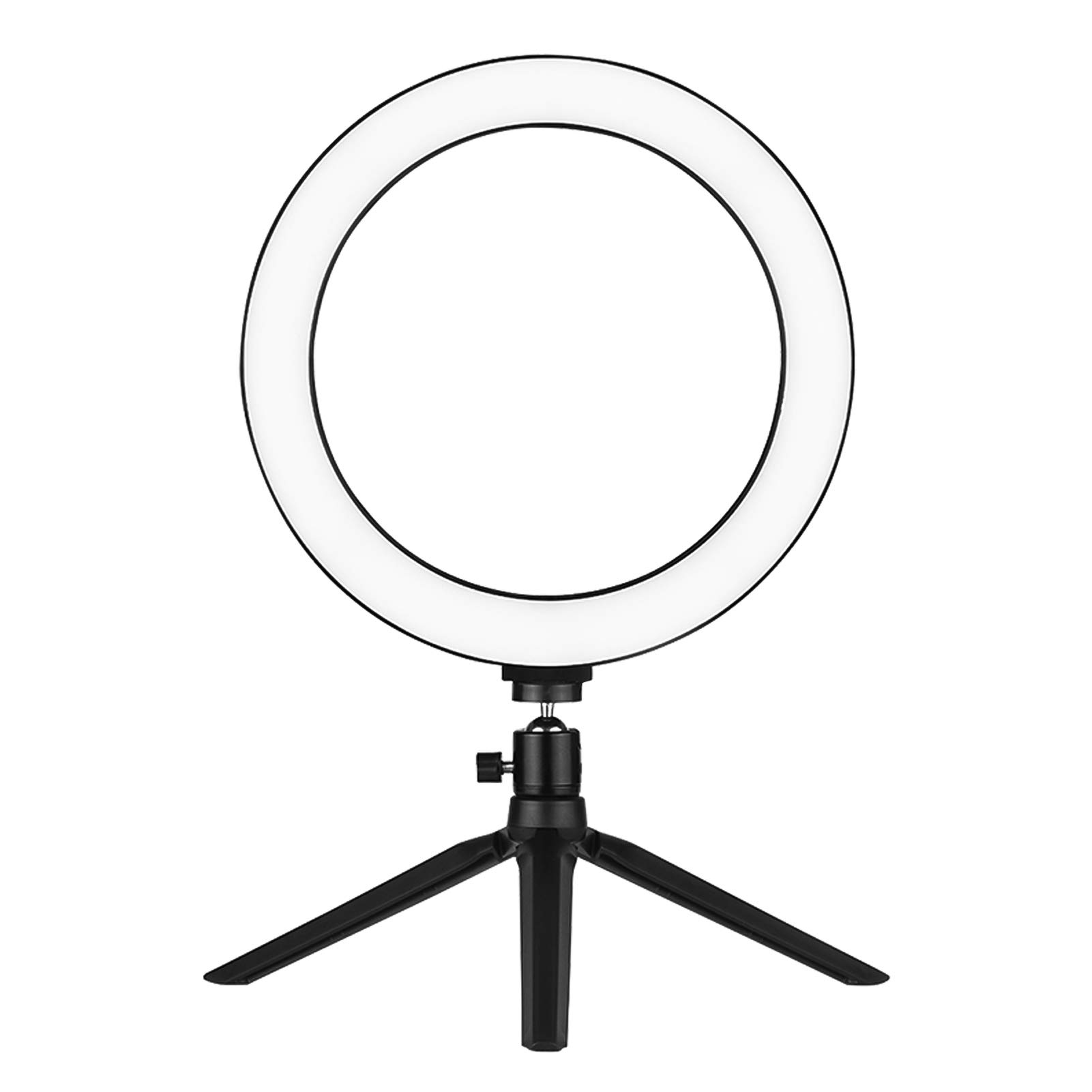 Anel De Luz Led 10 Polegadas 120 LEDs Brilho Ajustável Com Tripé Para | CRI>90, Dimmerizavel, Tripé Metalico, Alimentação USB, 360 Graus, Portátil, Maquiagem, Lives