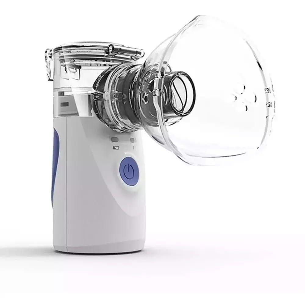 Nebulizador Inalador Portátil Sem Fio Silencioso Para Crianças e Adultos Idosos Ultrassonico Vaporizador Tratamento Para Asma Bronquite Bem Estar Saude Premium USB Recarregável Bivolt
