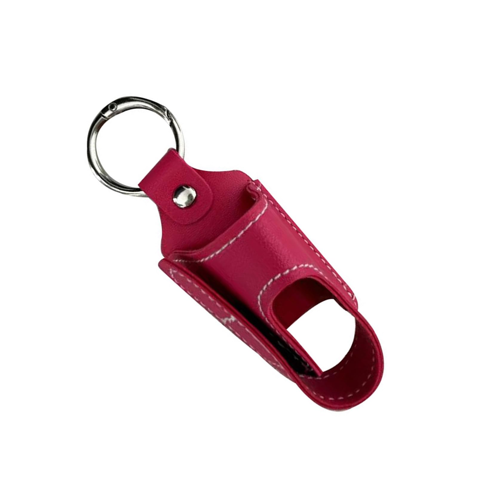 Estojo prático de armazenamento de inalador de couro PU resistente para viagens e uso interno com fivela de metal prática chaveiro inalador portátil
