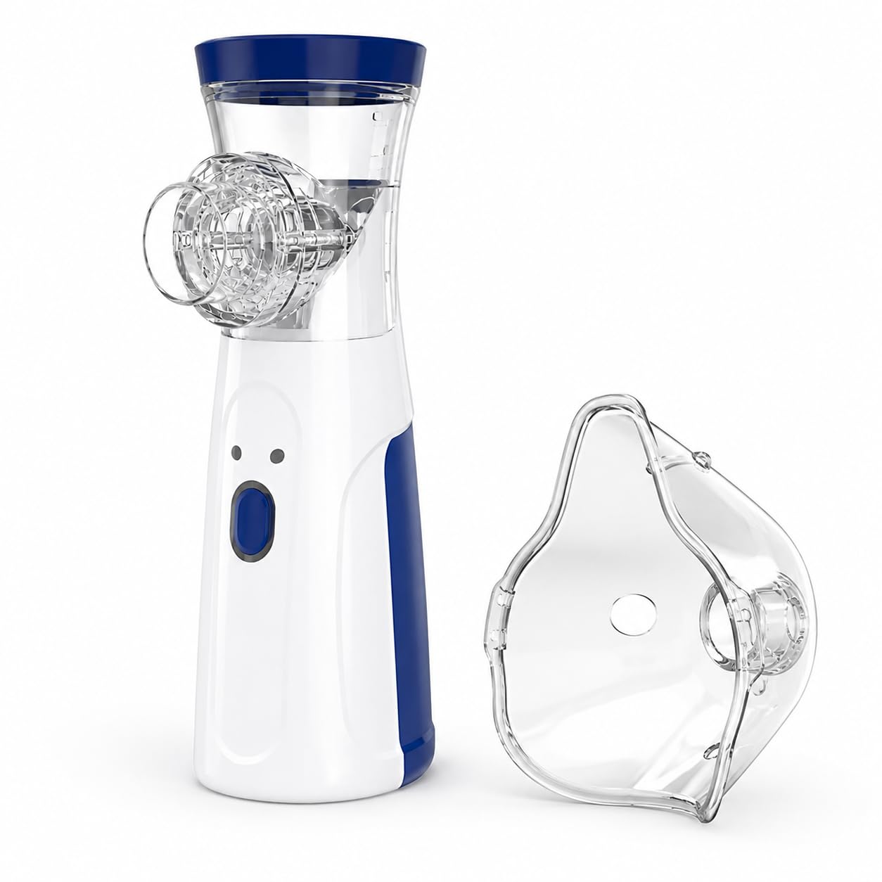 Nebulizador Inalador Portátil Ajustável para Crianças e Adultos | Alimentação Dupla USB/Pilhas, Desligamento Automático 20min, Ruído ≤ 50 dB, Partículas de 5 μm, Capacidade até 8 ml
