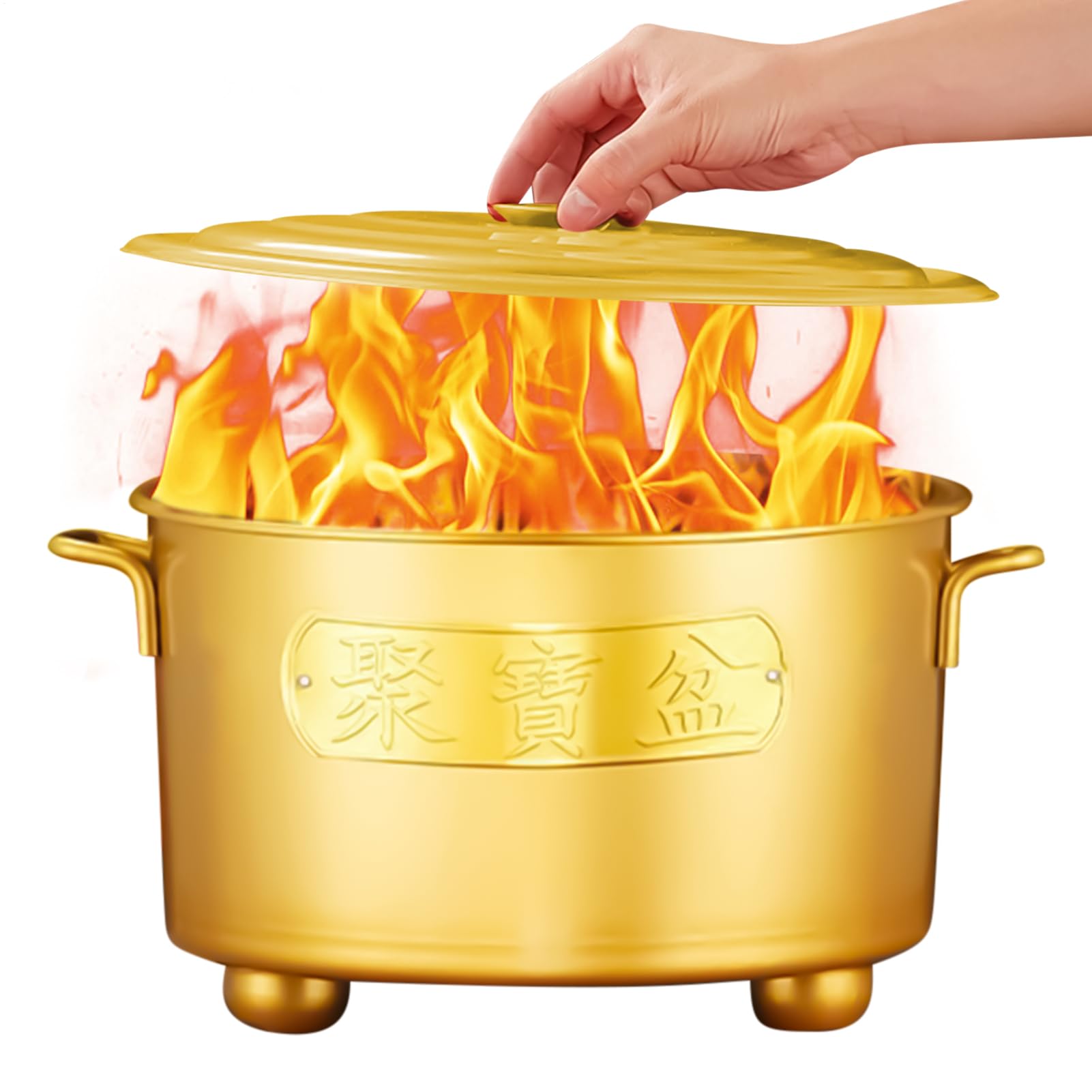 Barril De Fogo Incinerador Resistente Ao Calor | Recipiente Para Queimar Dinheiro De Portátil Com Tampa Para Jardim Quintal Fazenda Pátio Lixo Fogueiras Alpendre Fogueira