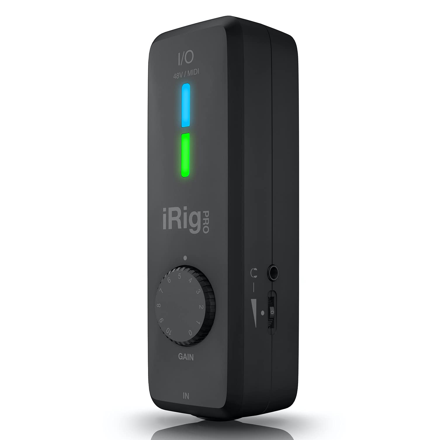 IK Multimedia Interface de áudio iRig Pro I/O para iPhone, iPad, Mac, iOS e PC com cabos USB-C, Lightning e USB, gravação de 24 bits, 96 kHz e entradas de microfone, baixo e XLR