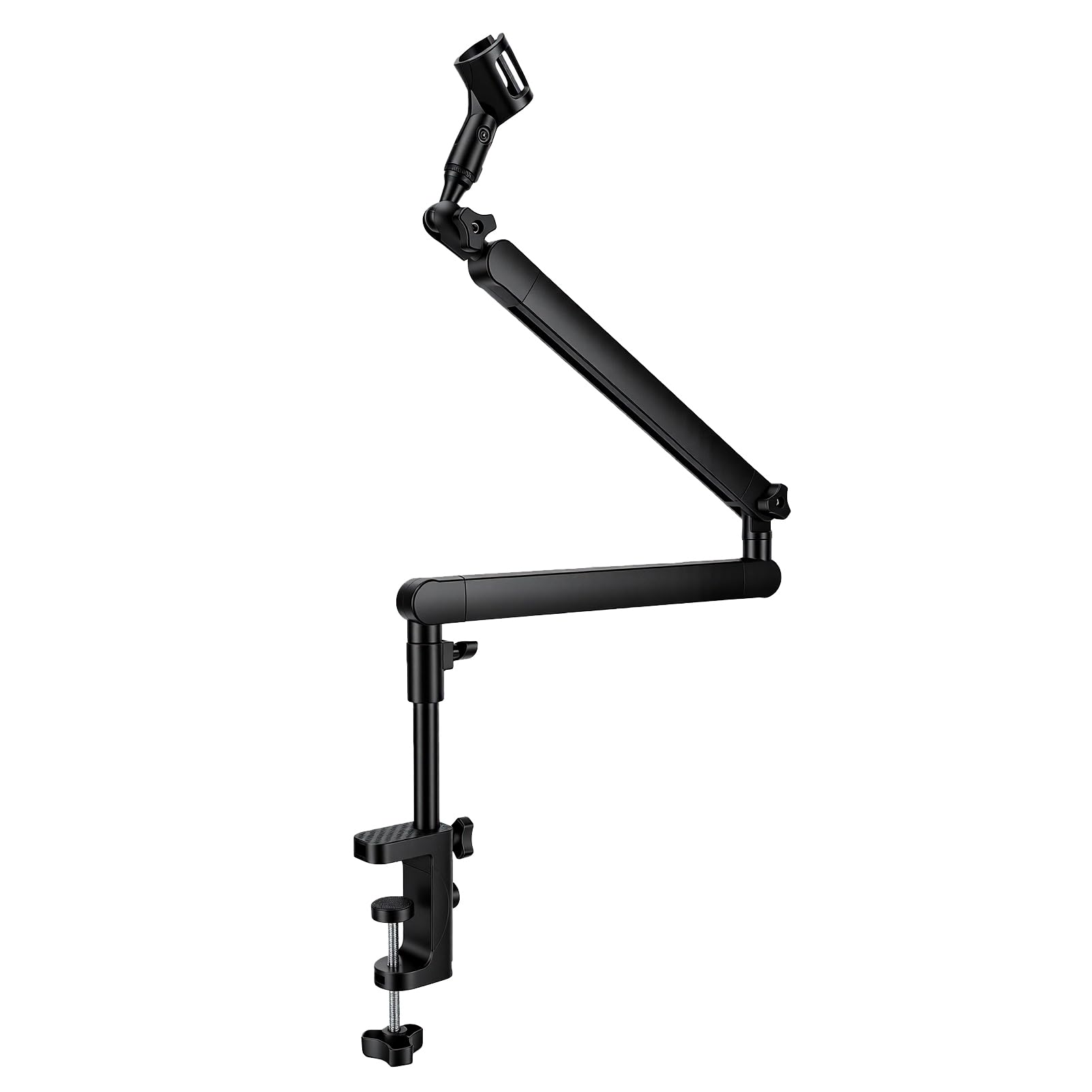 Yunseity Suporte de Microfone de Mesa — Braço Articulado Com Capacidade de Carga de 1,2 Kg e Garra Antiderrapante — Ideal para Podcast, Gravação, Streaming, PC e Estúdio