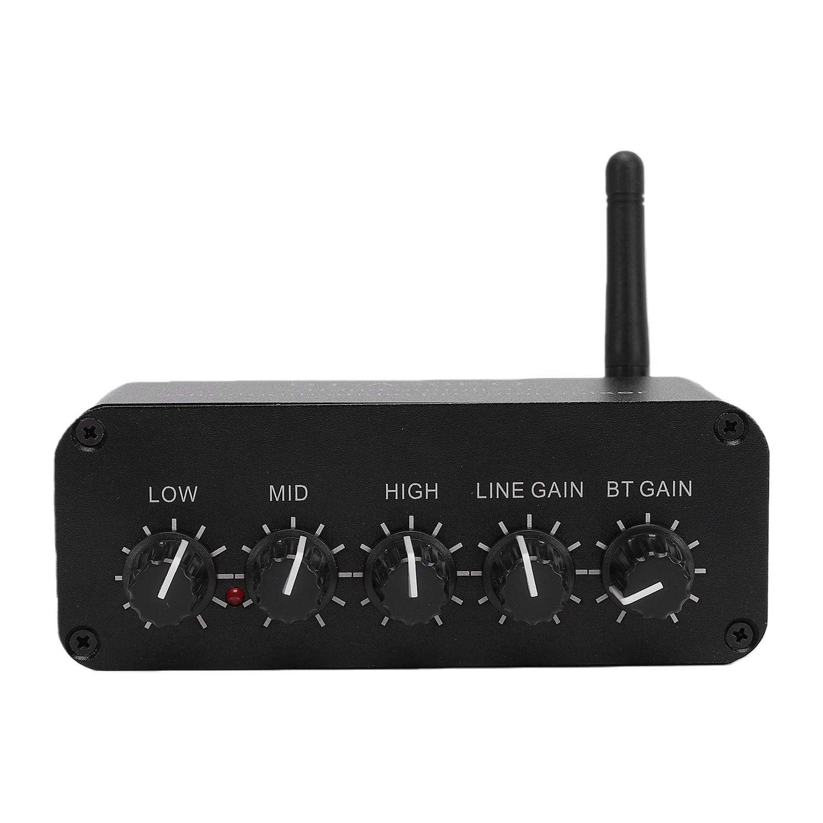 Estink Pequeno Misturador de Som Bluetooth Receptor de Som Sem Fio de Metal Com Equalizador de 3 Bandas Ganho de 12dB Saída de Entrada AV de 3,5 Mm Alimentado por USB para Studio Home Karaokê Podcast