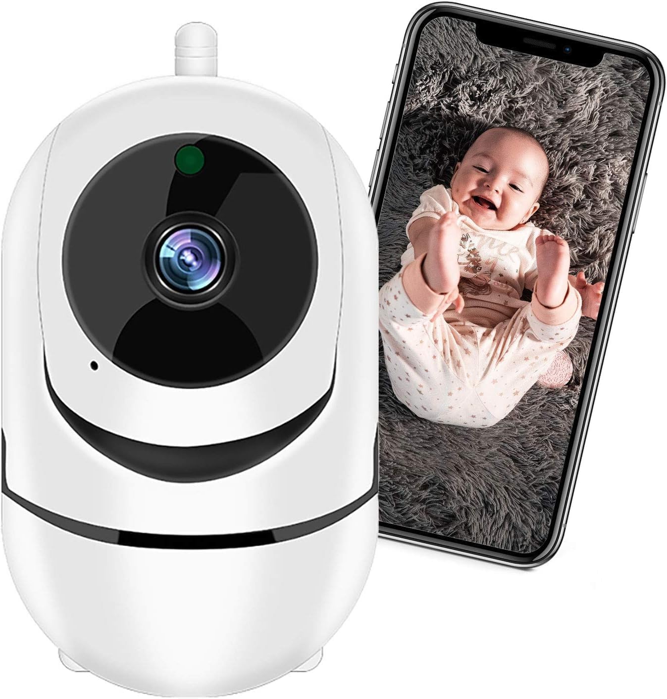 Babá Eletrônica Wi-Fi Câmera Sem Fio com Visão Noturna e Microfone Bidirecional