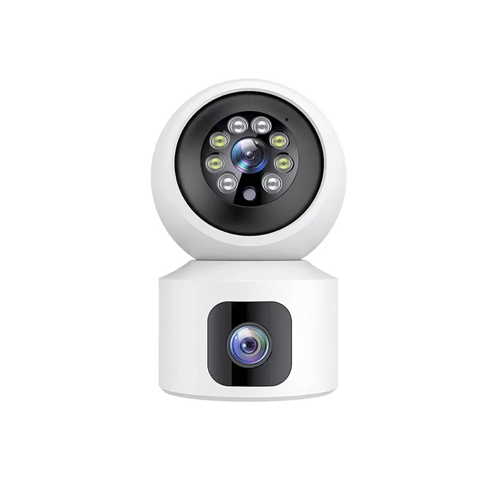 Dispositivo de segurança PTZ sem fio 8MP 4K WiFi com lente dupla Visão noturna Monitor de bebê doméstico com áudio bidirecional(AU,WiFi Cam 64GB Card)