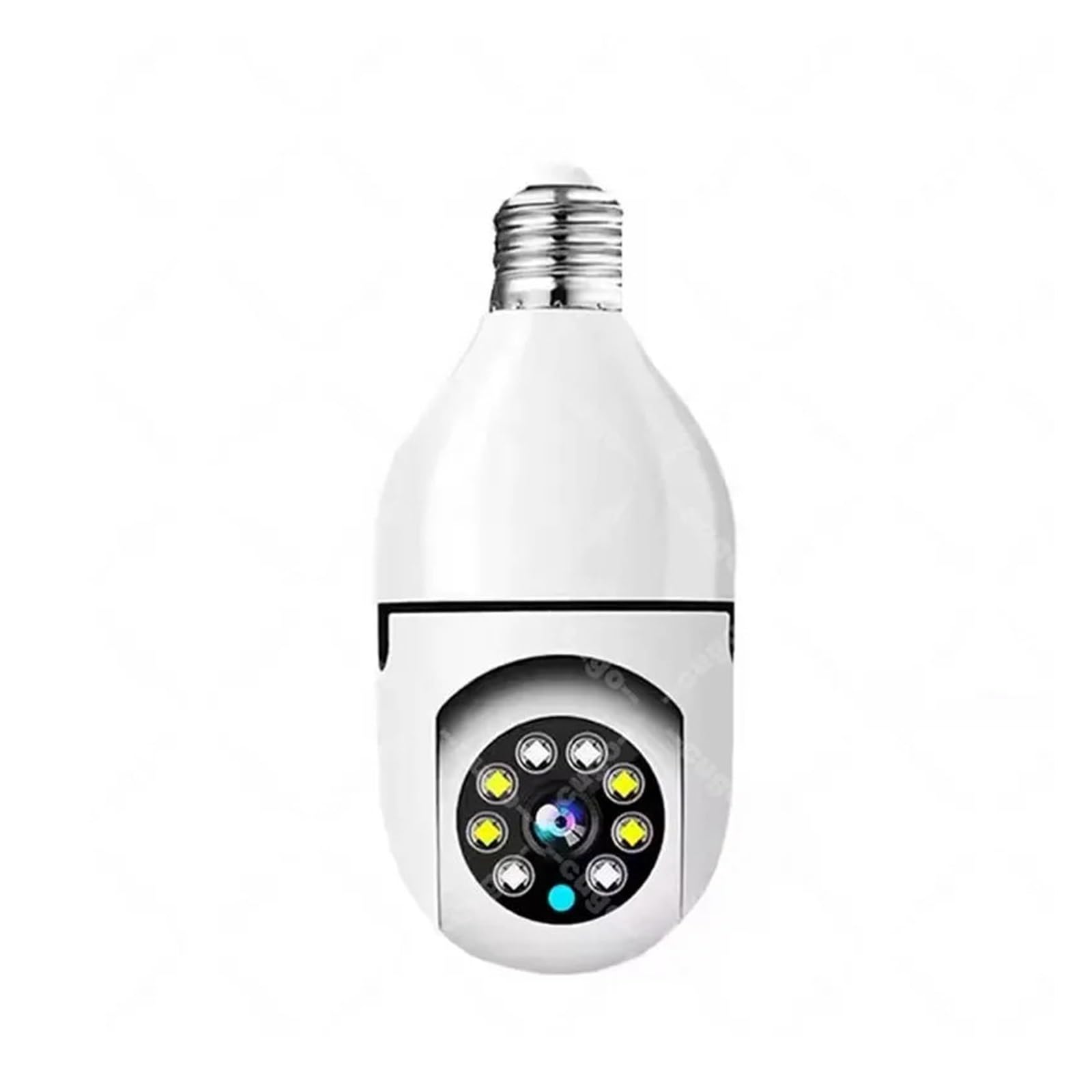 8MP E27 Bulb WiFi PTZ Câmera de segurança 10X Zoom Color Night Vision Human Tracking Monitor de bebê(1ps Cam 256GB Card)