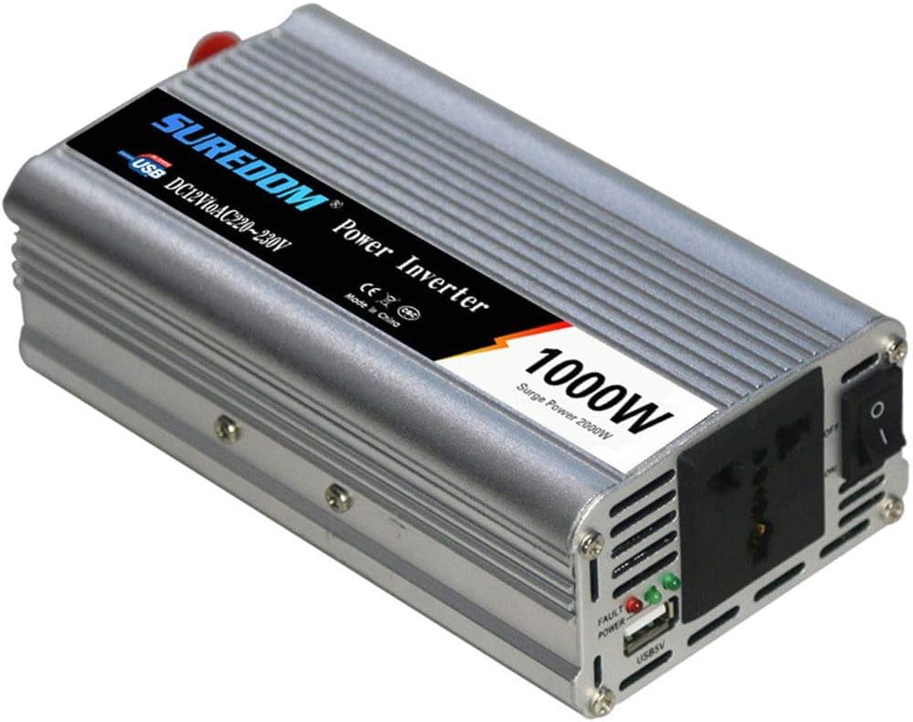 Inversor 12v Para 110v, Conversor Dc Para Ac Para Carro Conversores De Energia De 1000w Com Tomada Universal Tomadas Ac E Porta Usb Inclui Cabo De Plugue De Isqueiro E Braçadeiras, 24Vto110V