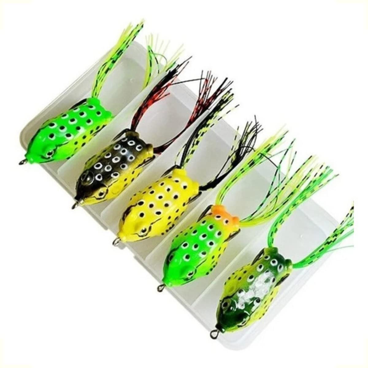 Cmik Kit Com 5 Isca Artificial Sapo Frog Anti Enrosco Para Traira e Grandes Peixes