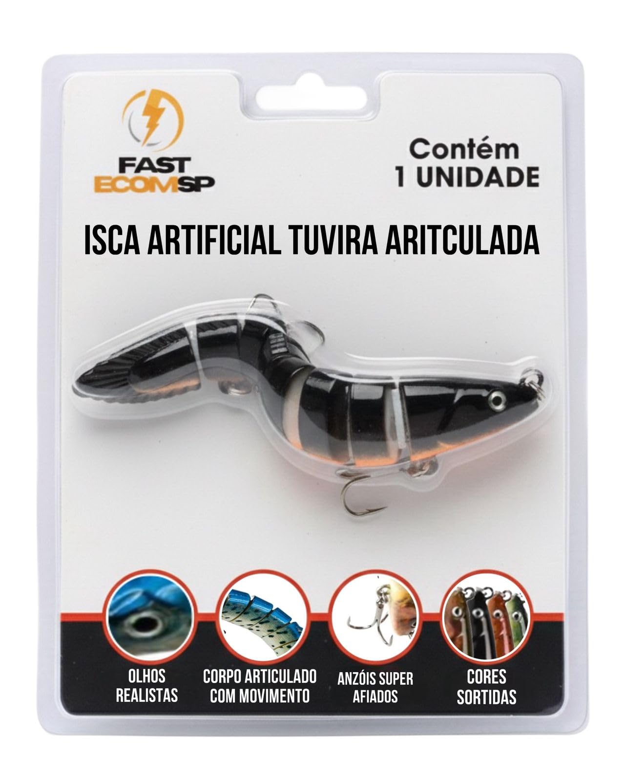 LEGNA Isca Artificial Articulada Tucunaré Dourado Pirarara, 1 Unidade
