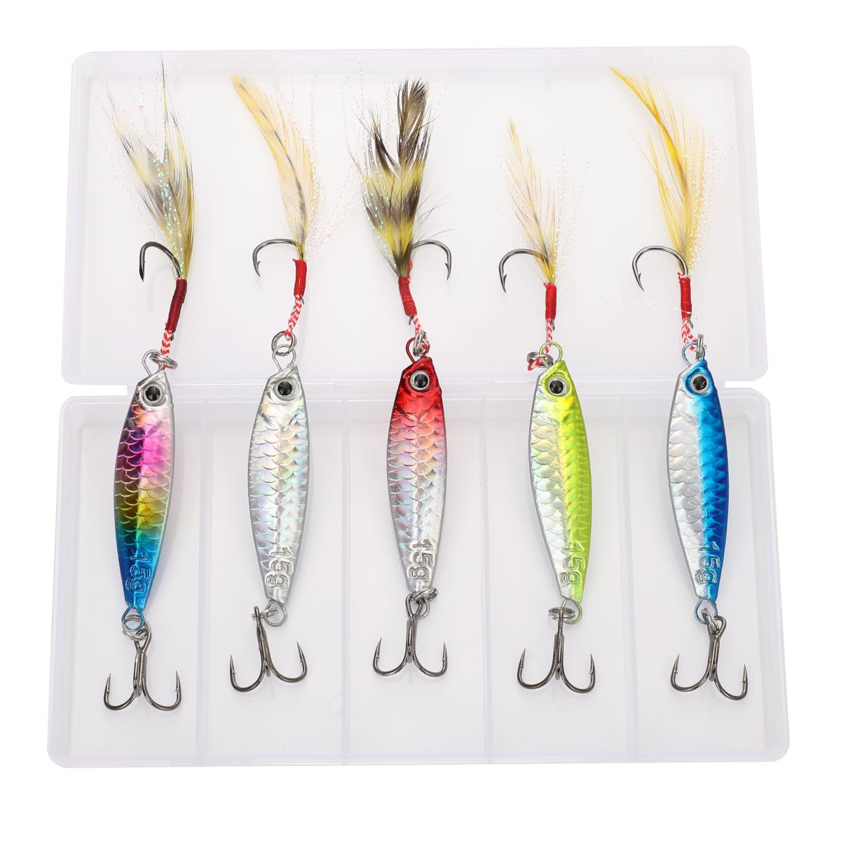 5 Isca Artificial Jumping Jig 10g 20g 30g Slow Metal Pesca Robalo Tucunaré