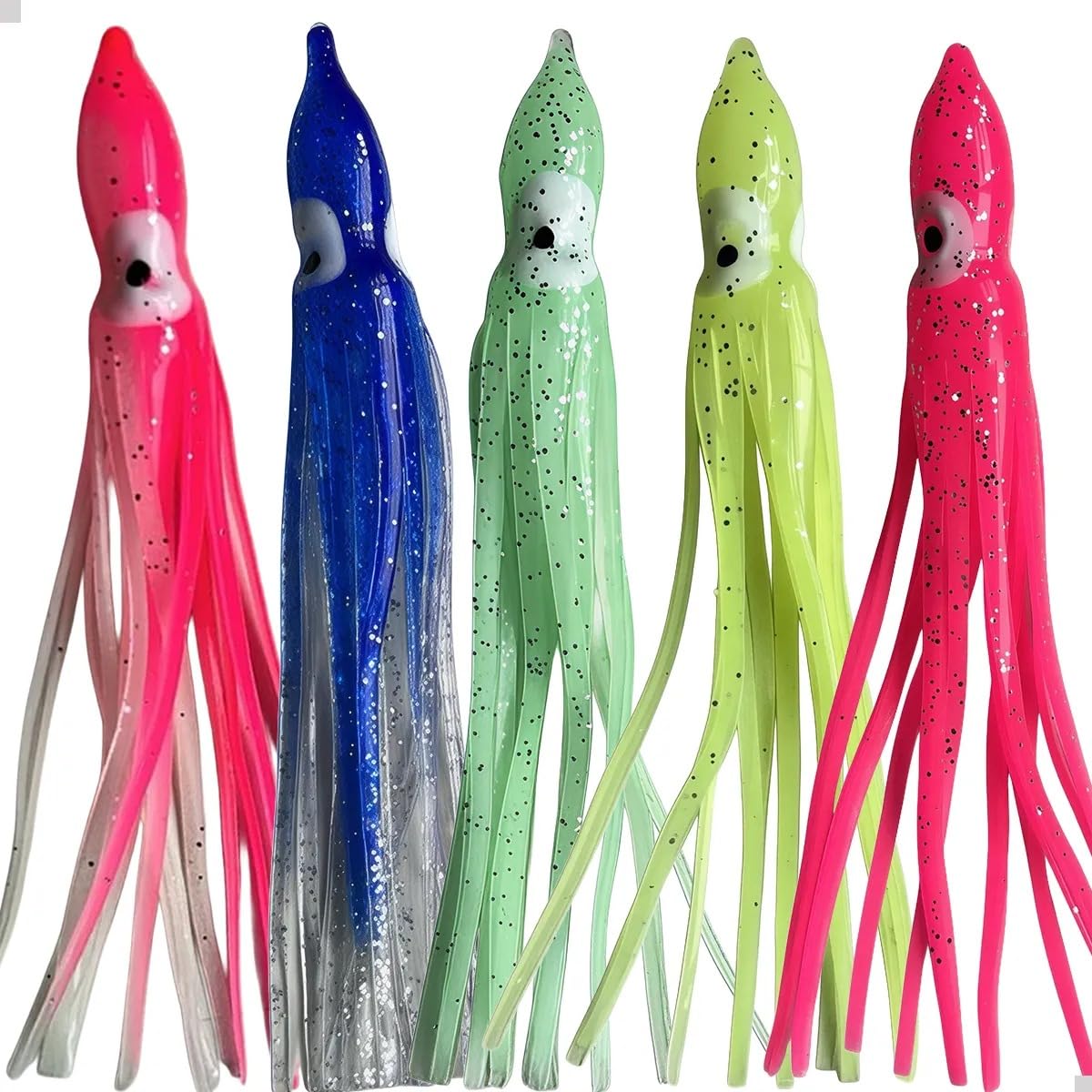 Lorben Isca Artificial Luminosa Soft Bait Lula Camarão Kit 5 Unid