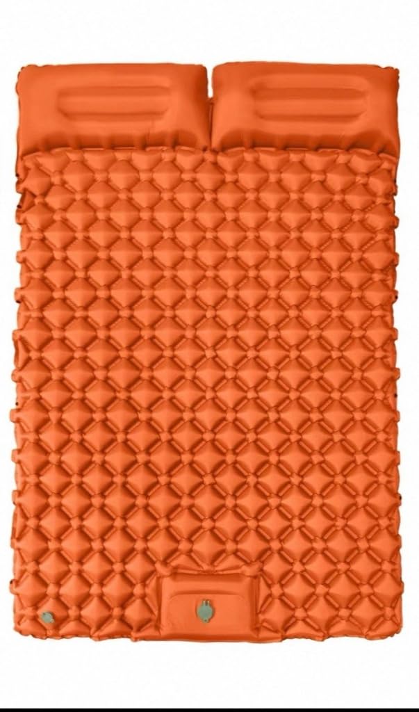 190 * 120 * 5 Cm Colchão Inflável Automático De Casal Sleeping Pad Ar Externo Portátil De Acampamento impermeável (190 * 120 * 5 Cm Laranja)