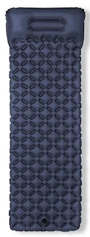 Colchão Inflável Automático De Casal Sleeping Pad Ar Externo Portátil De Acampamento 200 * 120 * 5 Cm Com Travesseiro(Azul-marinho Solteiro)
