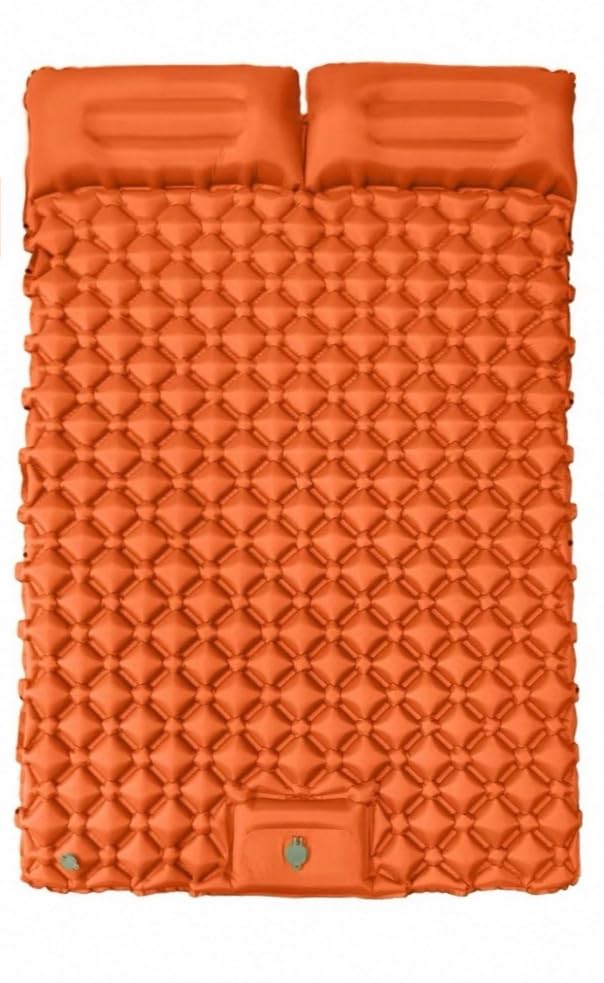 Colchão Inflável Automático De Casal Sleeping Pad Ar Externo Portátil De Acampamento impermeável(190 * 120 * 5 Cm Laranja)