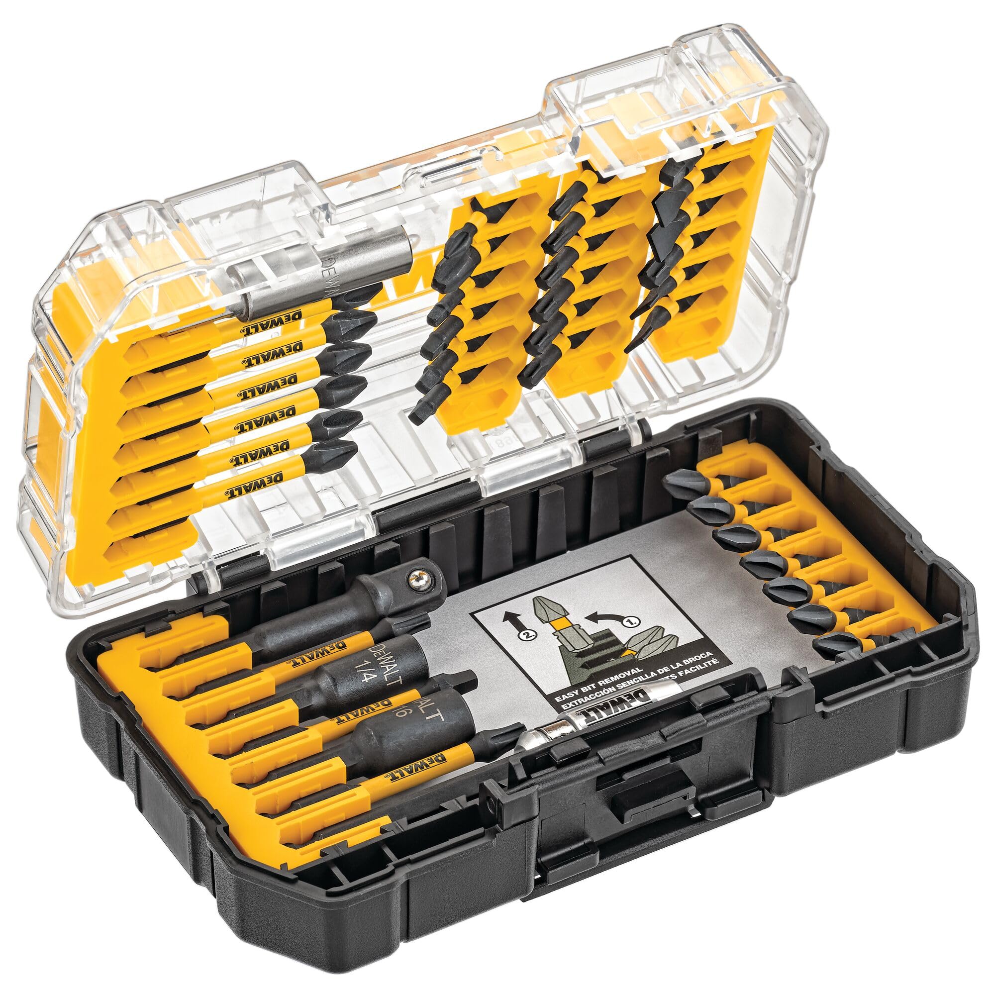 DEWALT Jogo de Bits e Brocas FlextorQ com Maleta ToughCase, DWA2T40IR, 40 peças | Sistema ToughCase+