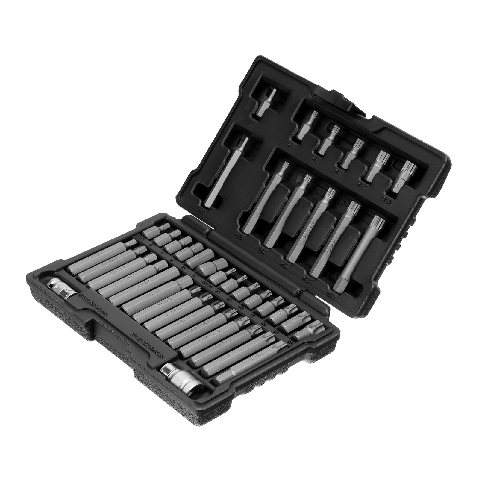 Stels Jogo de Bits Sextavado, Torx e Spline – Haste 10 mm, 42 Peças, Kit Profissional de Alta Resistência