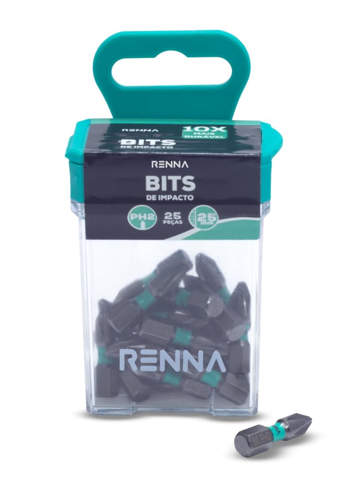 Jogo De Bits De Impacto 25 Peças 20mm PH2 Renna