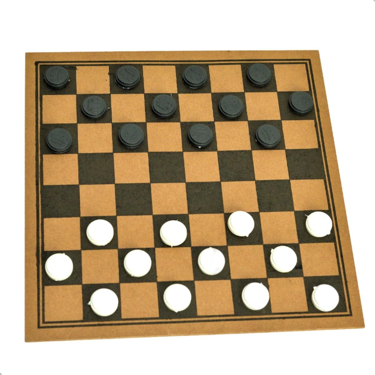 Pangue Jogo de Dama com Tabuleiro 30x30 em Madeira Pangué