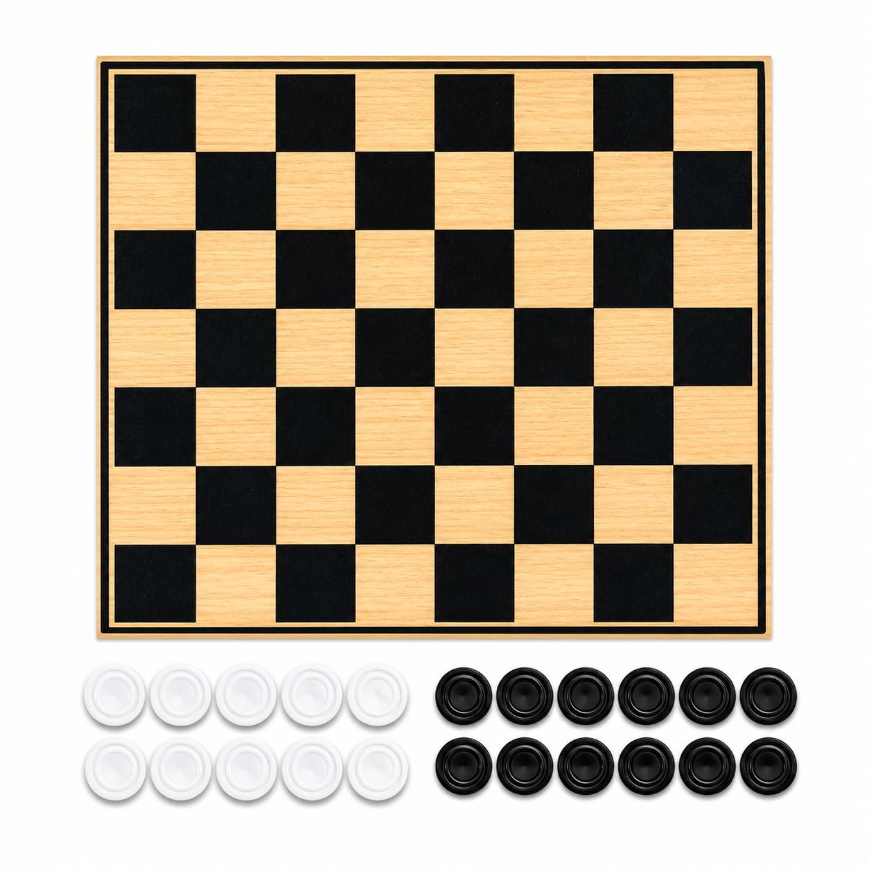 Jogo de Damas Completo com Tabuleiro 8x8 e 24 Peças – Clássico Educativo para Crianças e Adultos – Portátil, Leve e Ideal para Viagem – 2 Jogadores
