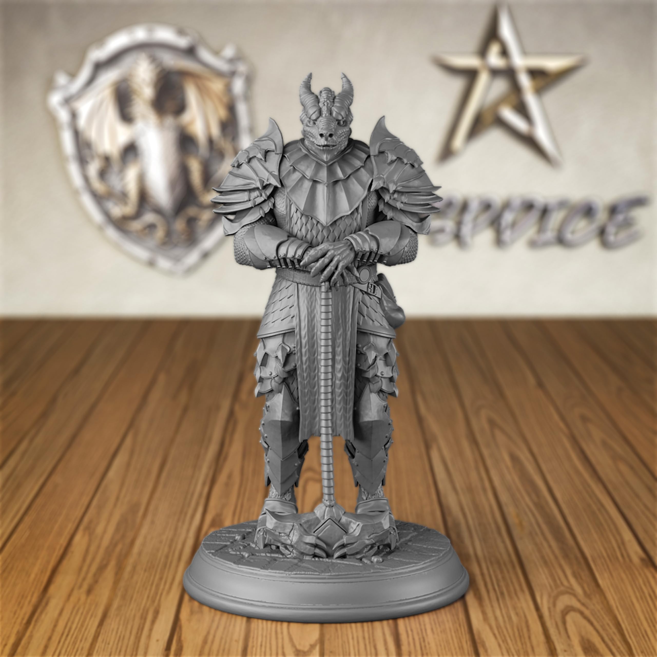 AUSPDICE Epic Encounters Dragonborn Warriors Dnd Miniaturas - Rpg De Mesa, D&D, Jogos Guerra, Estatueta Plástico Inspirada Em Dungeons & Dragons