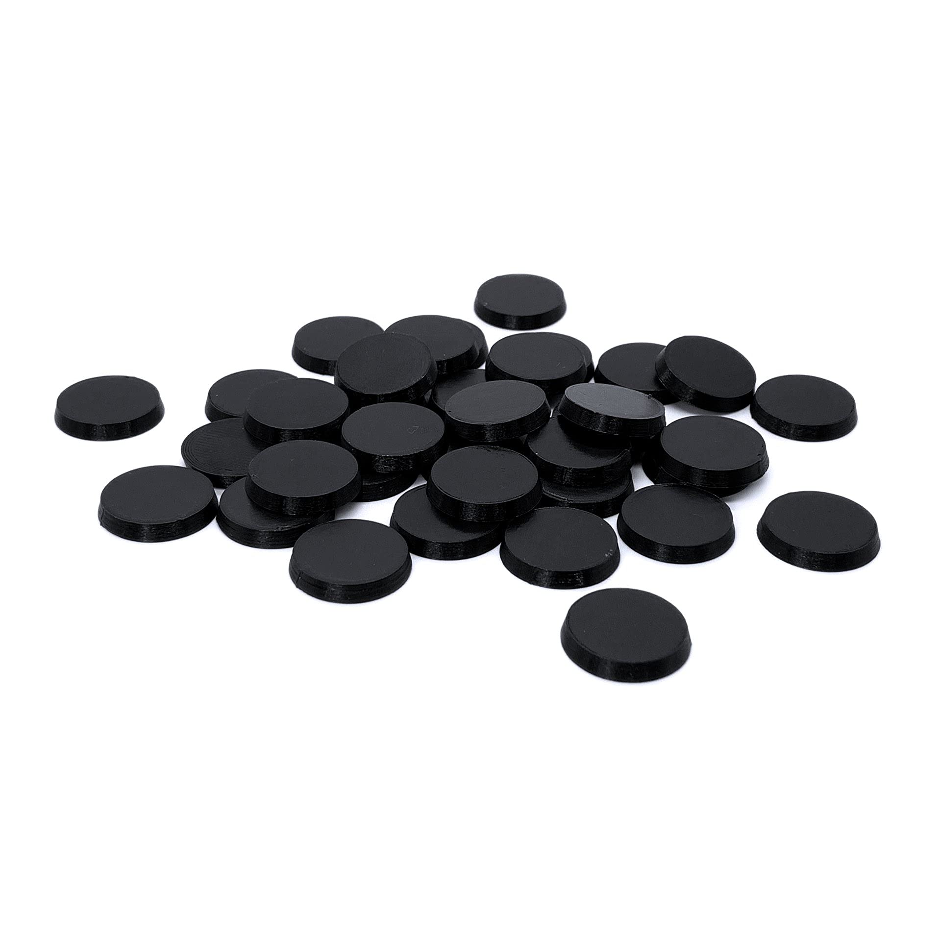 EnderToys . Bases circulares de 190 cm (36 peças), RPG de mesa impresso em 3D e acessórios de jogo de guerra para miniaturas de 28 mm
