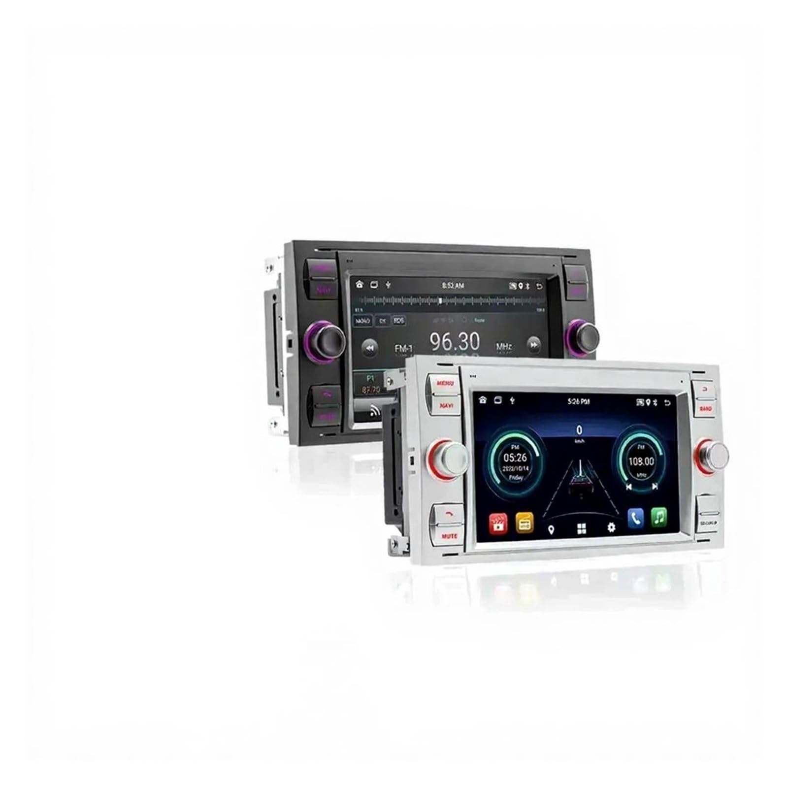 Android 13 estéreo de carro compatível com Ford Transit/Transit/Connect 2007-2009 7 polegadas IPS FM Radio Wireless Carplay Android Auto Backup Camera(Transit 1-32G Black)