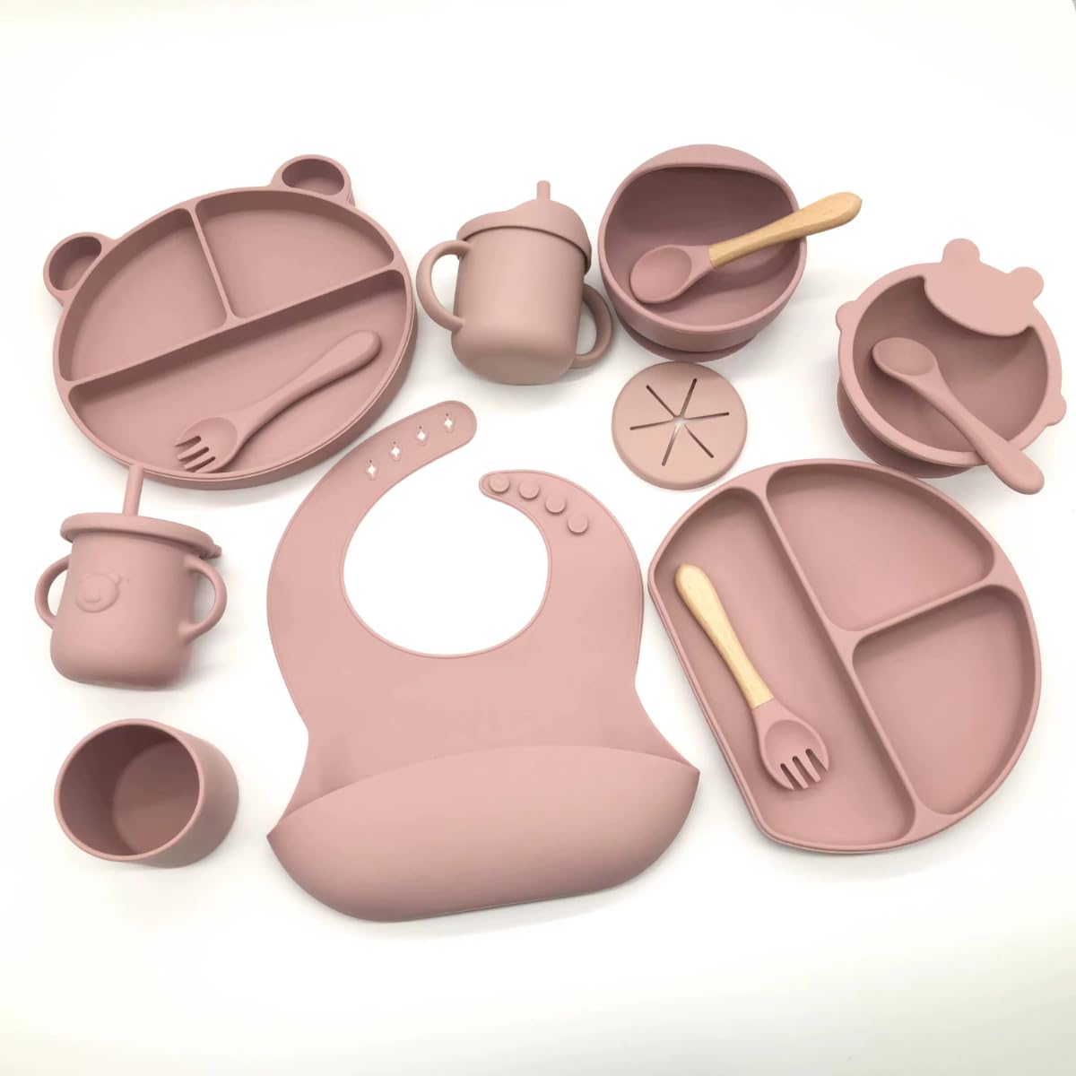 Kit de Pratos e Tigelas de Silicone para Bebês, BPA Free, 20 x 34 x 5 cm, 580g