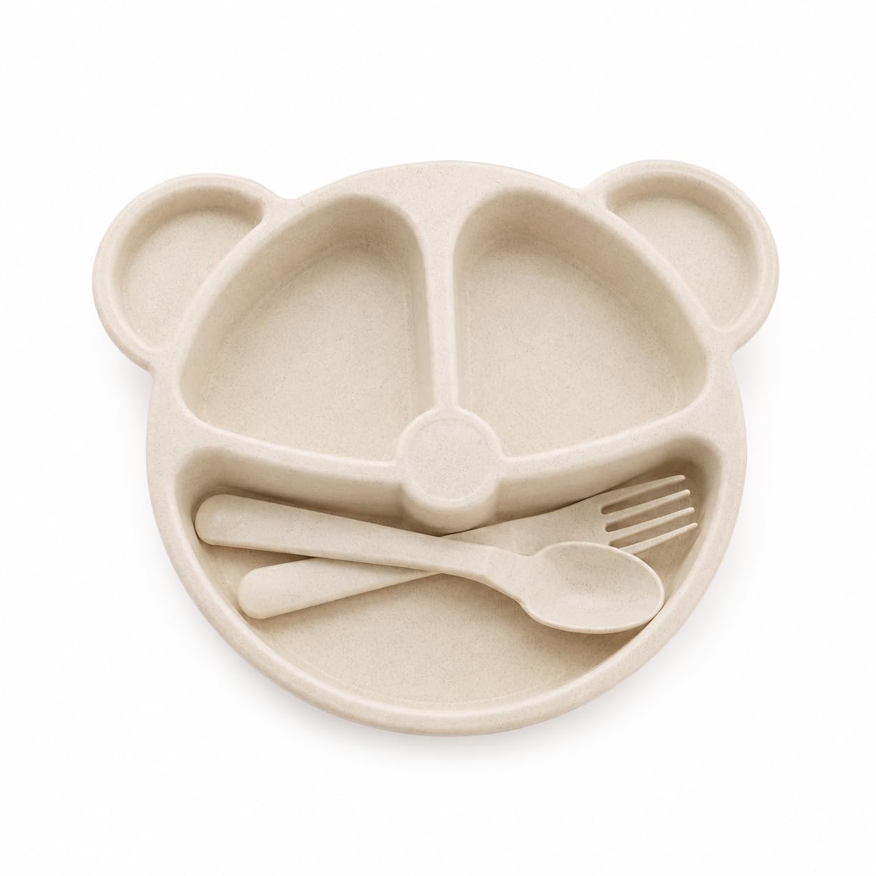 Prato Infantil Divisório de Silicone Antiderrapante | 3 Compartimentos, Talhere Seguro, Livre de BPA, Ideal para Alimentação do Bebê
