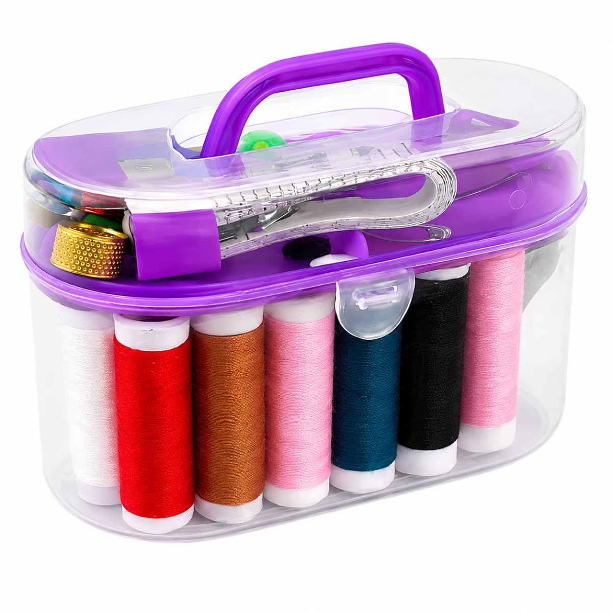 Kit de Costura Completo com Maleta Organizadora para Viagem,