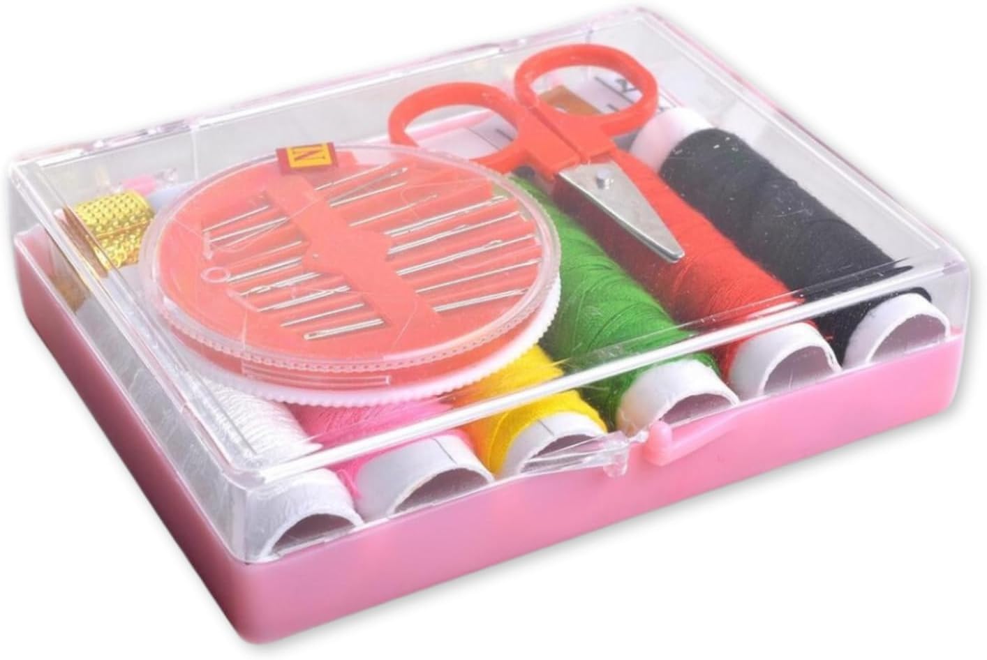 Kit de Costura Portátil 20 Peças com Linhas Coloridas e Tesoura