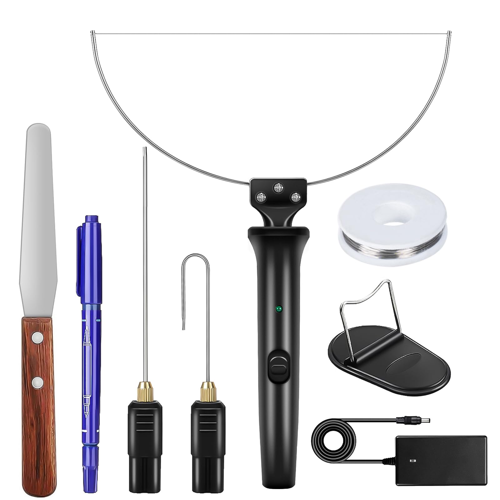 Cortador de espuma 3 em 1, Kit de ferramentas de máquina de corte elétrico GOCHANGE, Caneta de corte de isopor 100-240V/18W com adaptador de transformador de tensão eletrônico para corte de espuma, escavação de furos, manuseio de detalhes