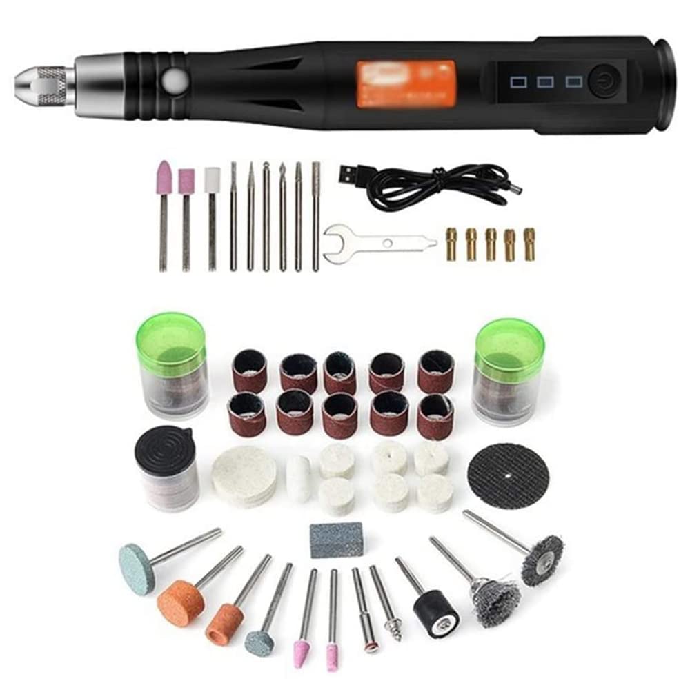 Kit de ferramentas elétricas giratórias com fio de 30 W, 105 peças, mini 3 velocidades, máquina de moagem, broca de unhas, caneta de gravação USB