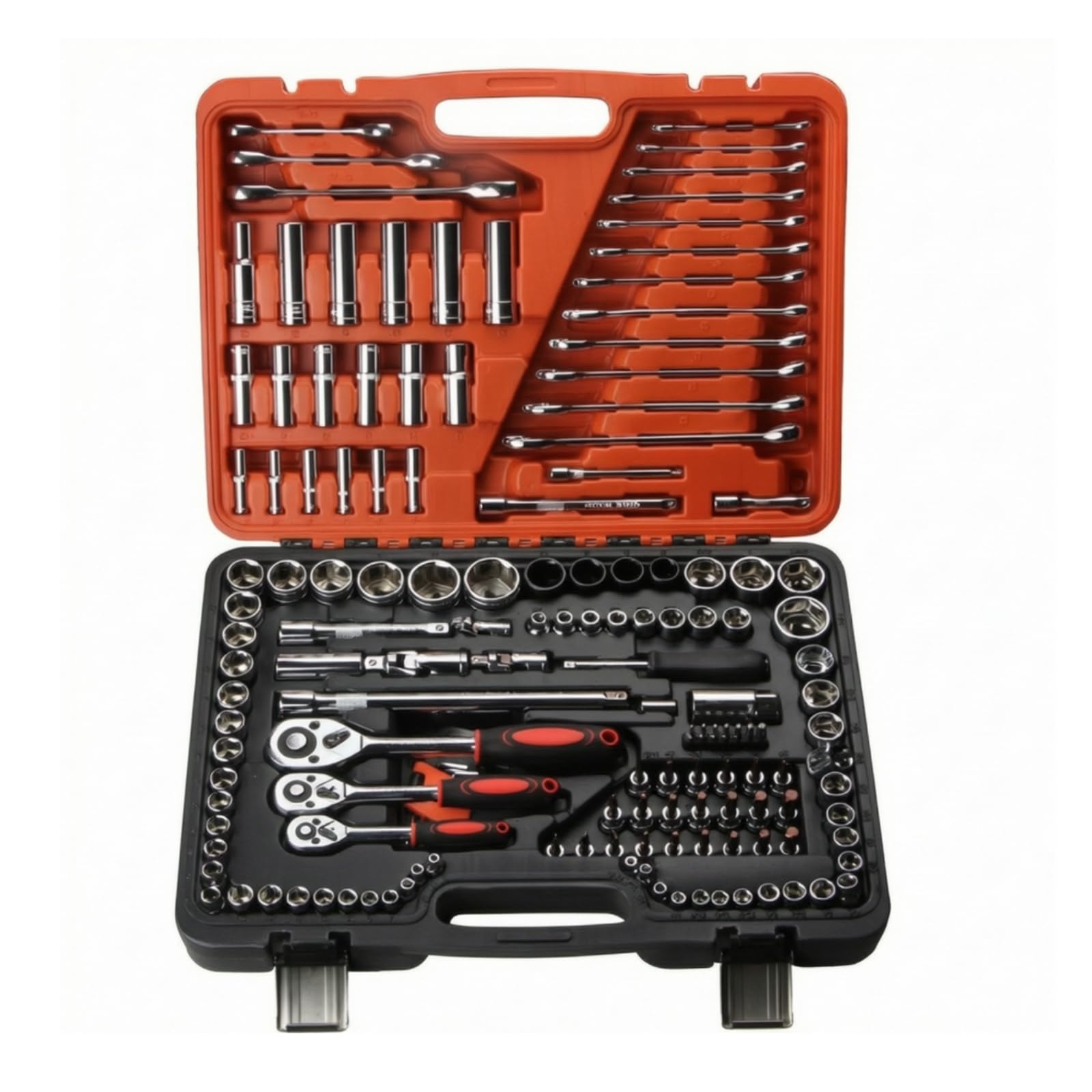 150 Peças Kit Ferramentas Automotivas Organizado Maleta Ferramentas com Catraca Portátil Jogo Soquetes com Catraca para Mecânicos
