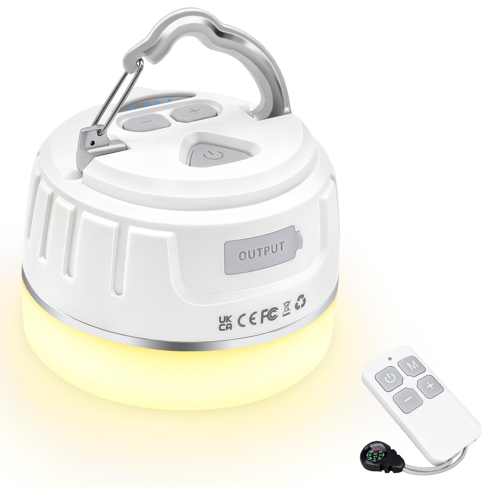Yonktoo Lanterna De Acampamento Led Recarregável 1000 Lm, Autonomia 300 Horas, 6400 Mah, Luz Barraca À Prova D'Água Ipx5 Para Camping, Caminhadas, Quedas Energia, Uso Doméstico E Emergência - Edição