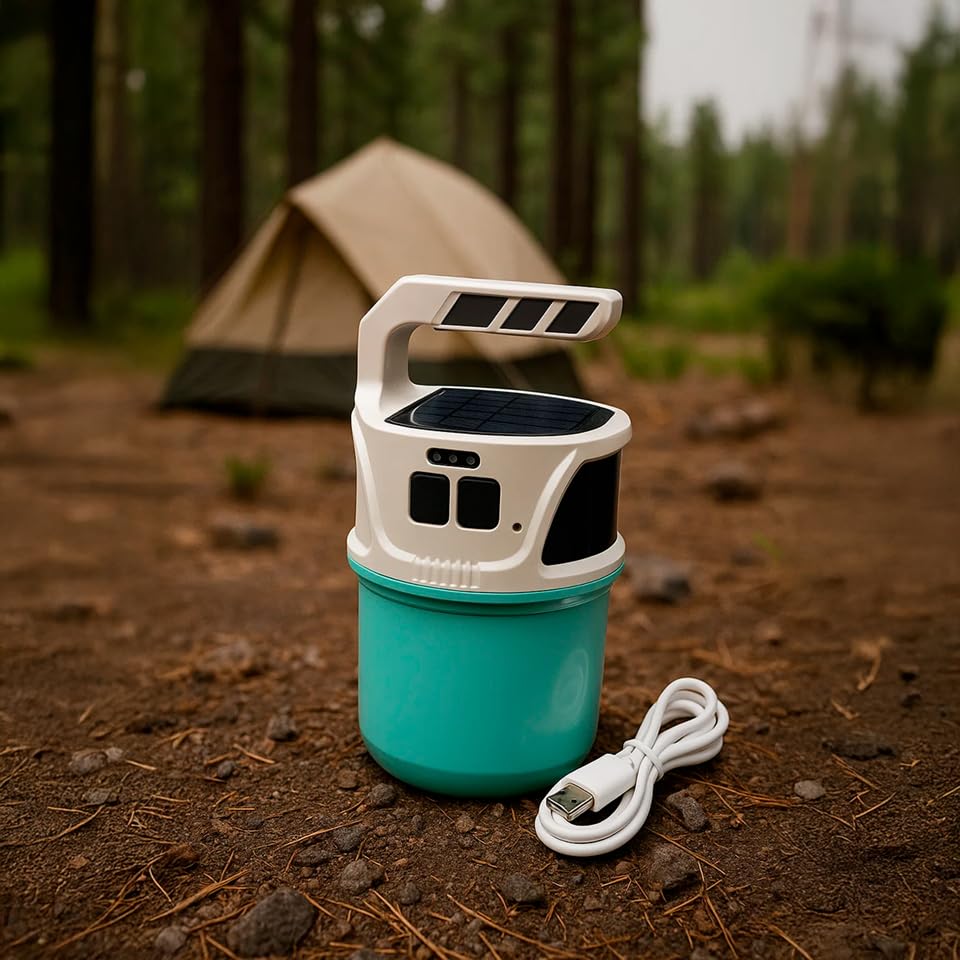 Lanterna Lampião LED Recarregável Camping Pesca Casa