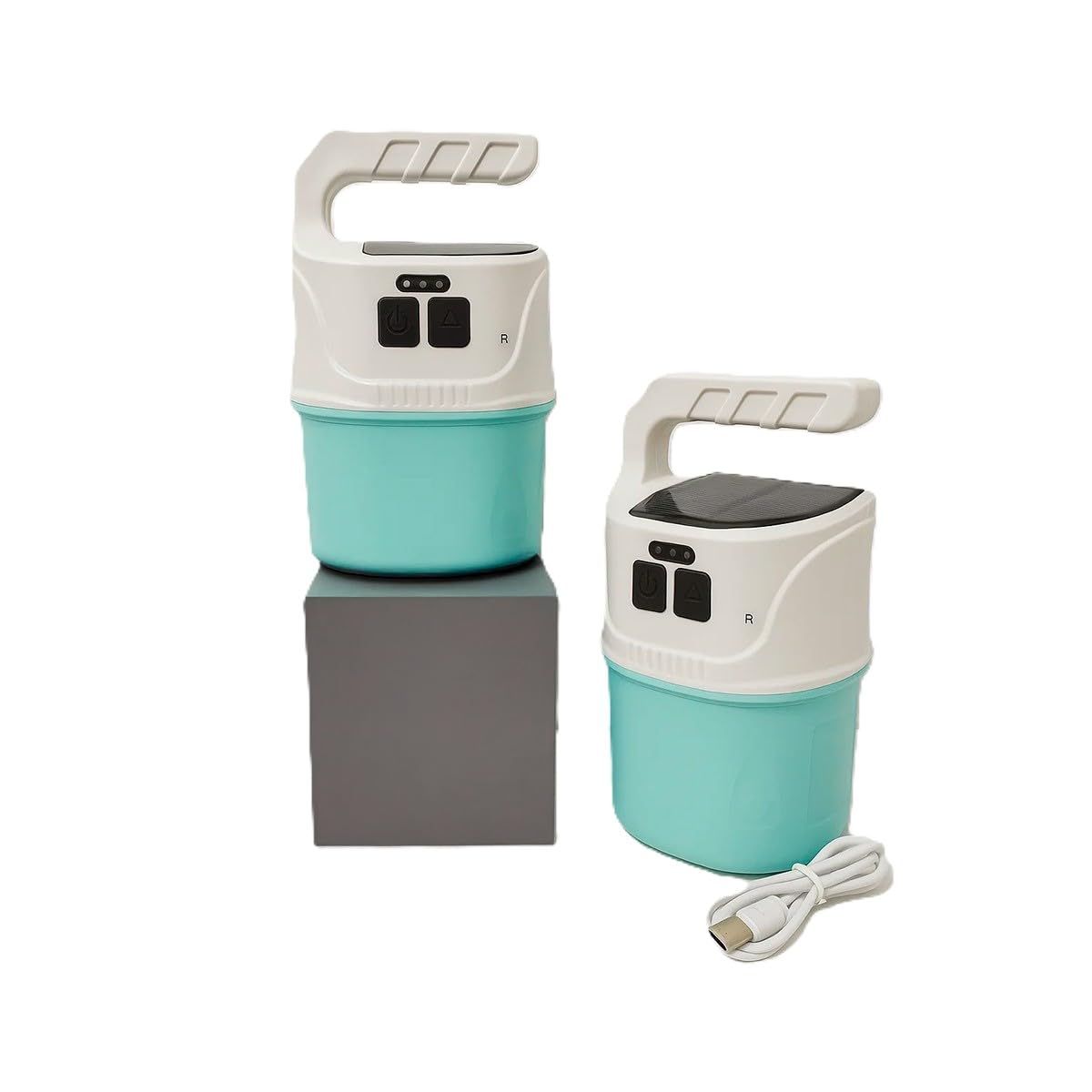 Lanterna Lampião LED Recarregável Camping Pesca Casa Solar/USB