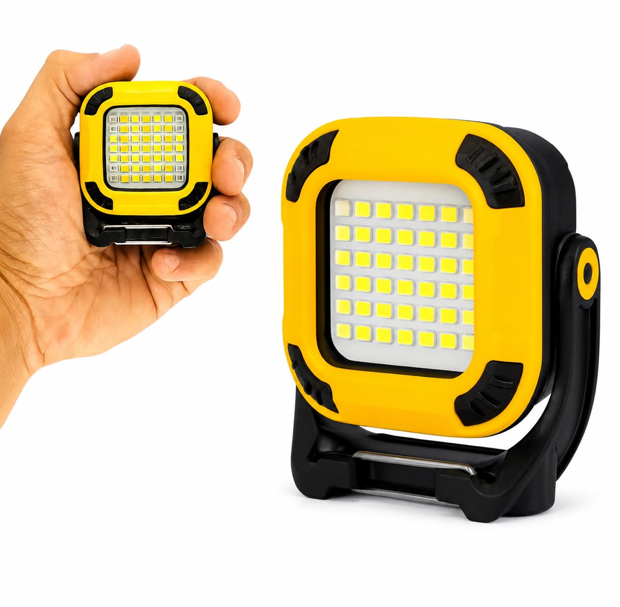 Lanterna LED Recarregável USB Portátil Magnética, 16 Modos de Iluminação, Lampião de Trabalho para Camping, Oficina, Mecânico, Emergência e Pesca