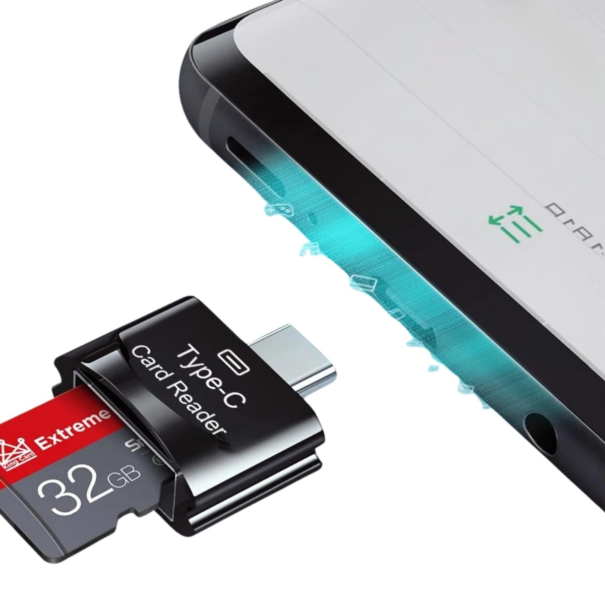 Leitor de Cartão USB Tipo C 3.0, Adaptador OTG para SD e Micro SD, Compatível com iPhone e Android, Velocidade 5 Gbps