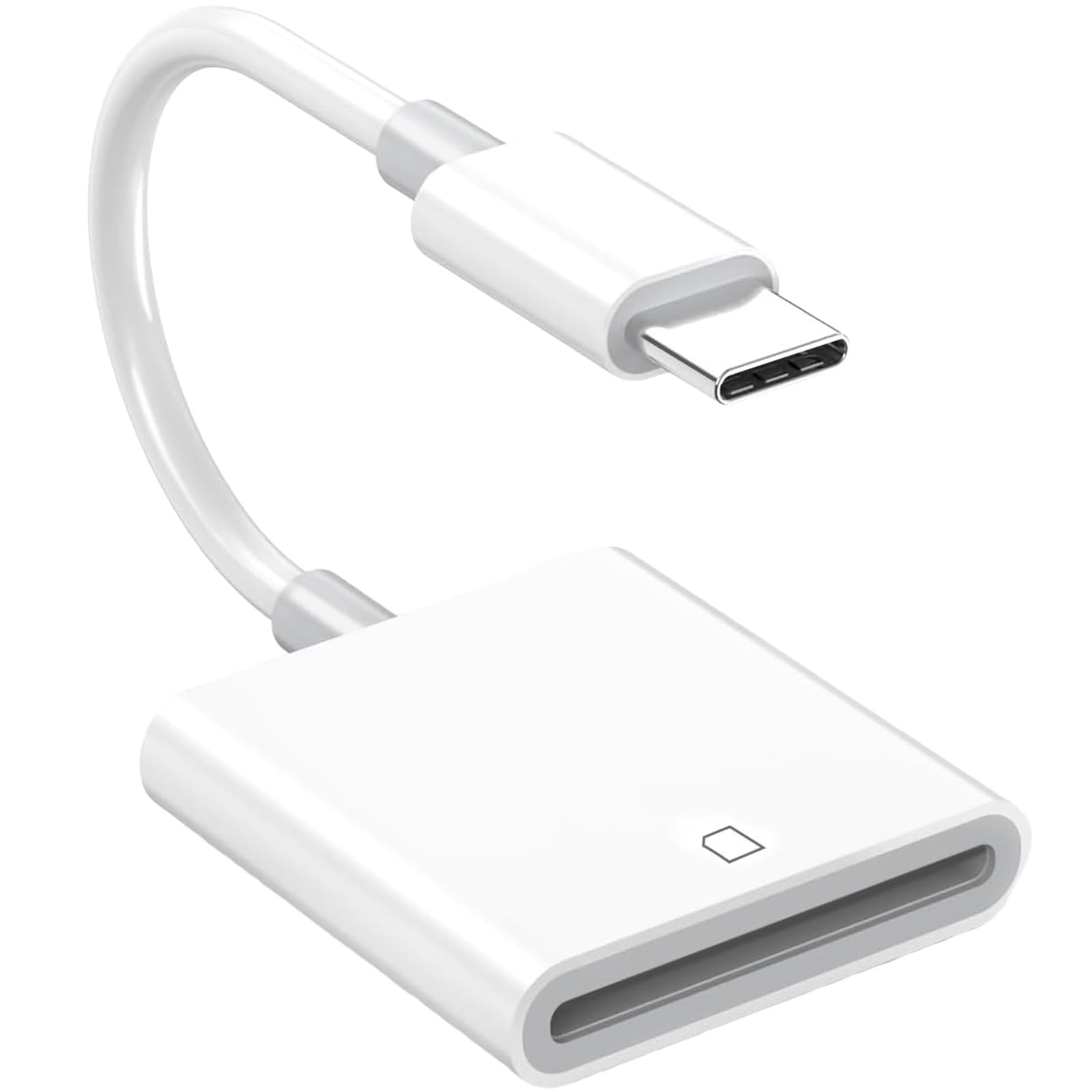 [Certificação Apple MFi] Leitor de cartão USB-C para SD, adaptador de cartão SD tipo C com slot de memória SD para iPhone 15 16 17/iPad/MacBook/Mac, visualizador de câmera de trilha de alta velocidade