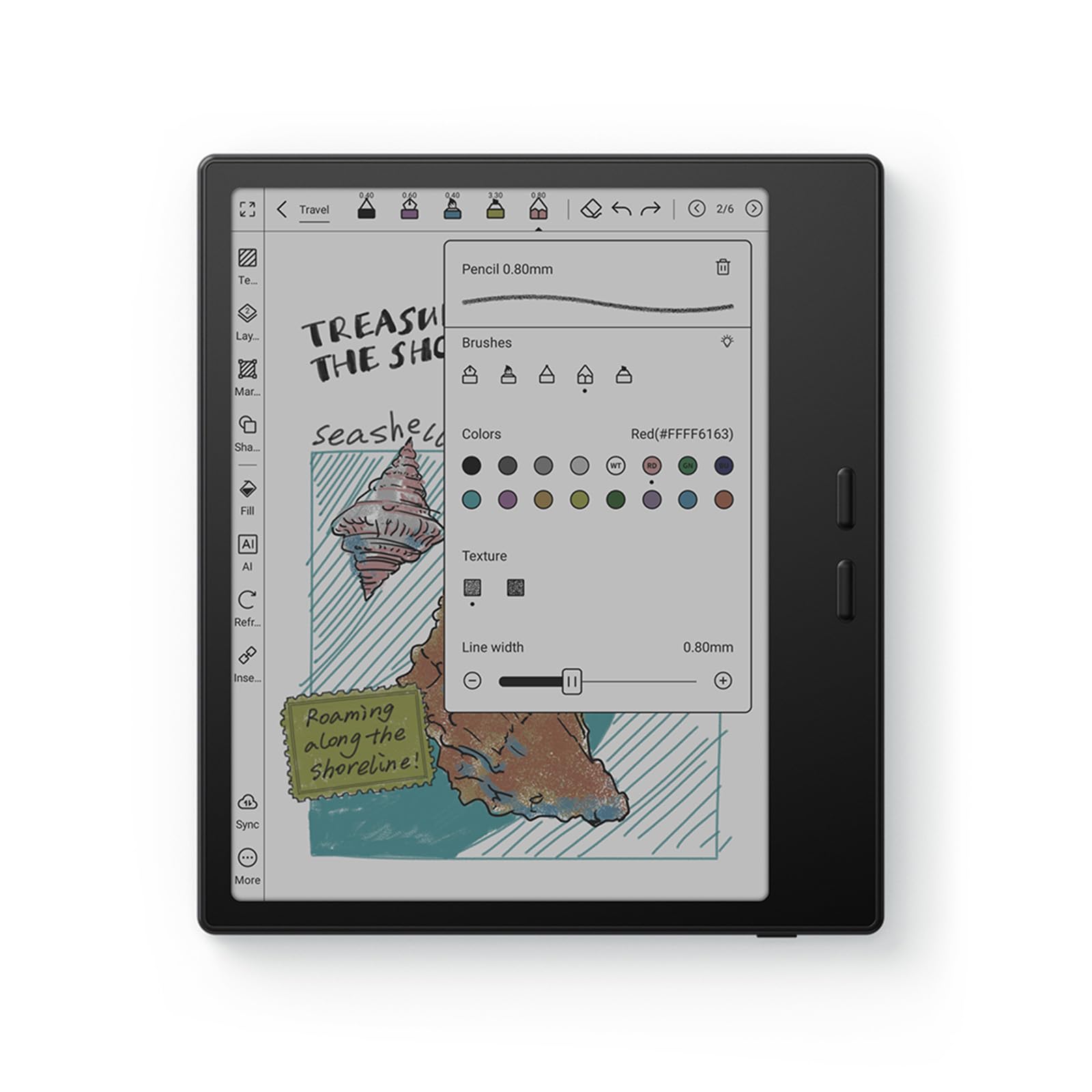 BOOX Tablet Go Color 7 Gen II E Ink Suporte Active Stylus InkSense (preto)