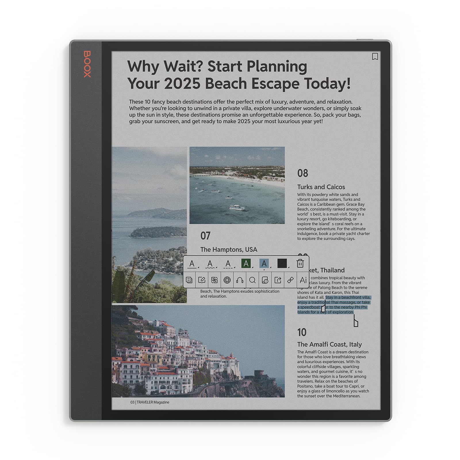 BOOX Tablet Tab XC 13.3 Color ePaper 6G 128G