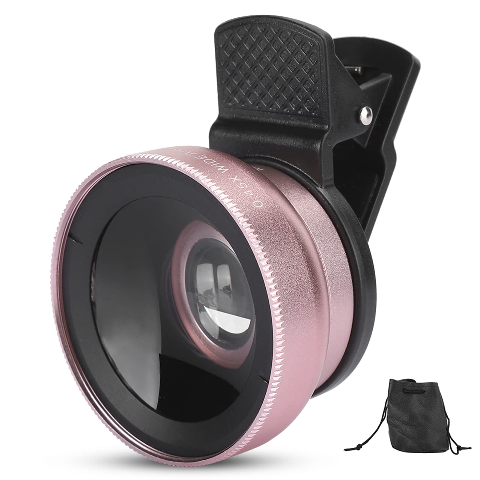 Lente de Câmera de Telefone Profissional 12 5x Lente Macro e 0 45x Lente Super Grande Angular para Smartphone Android e IOS Design Universal 2 Em 1 Kit de Lente de Telefone