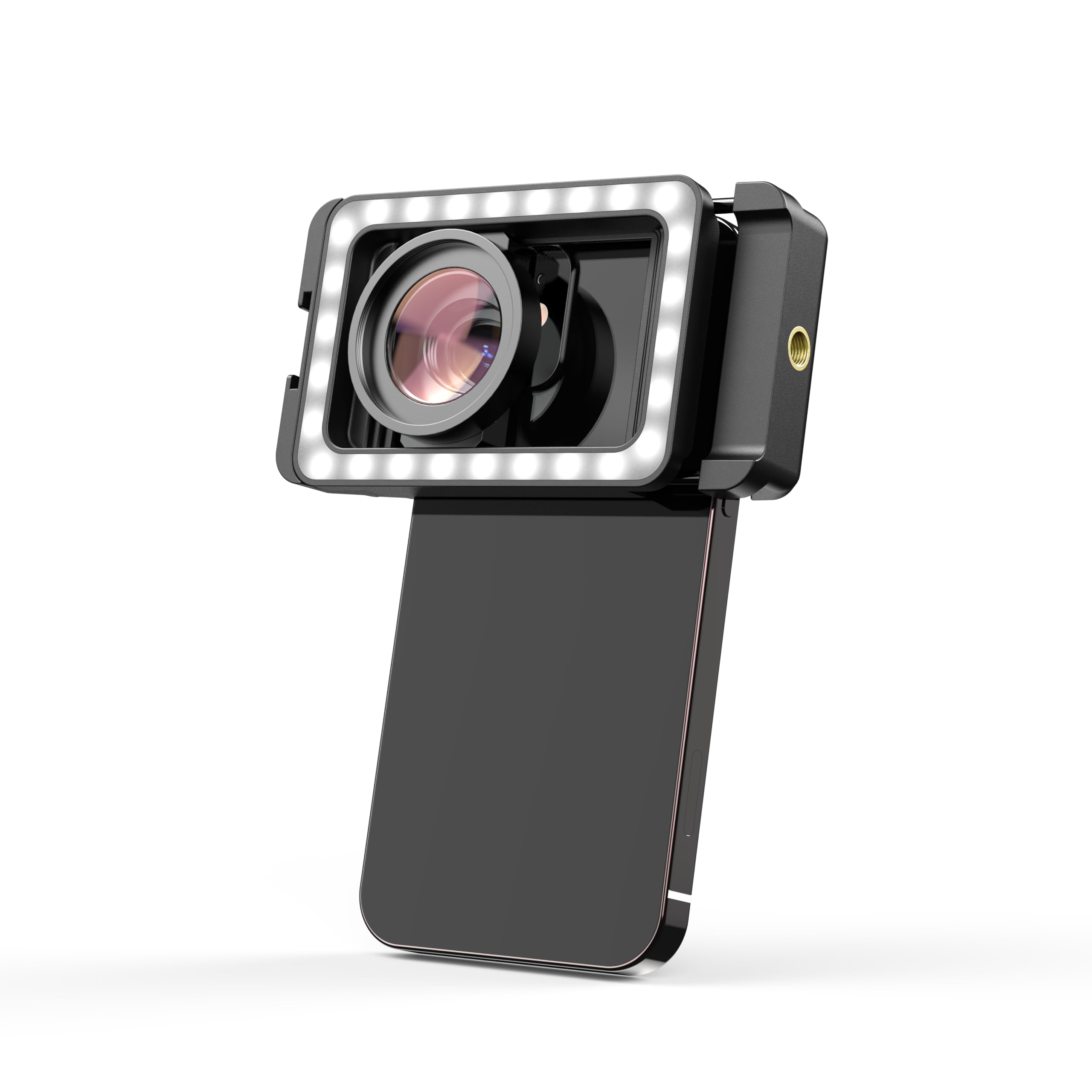 APEXEL Lente macro 15X para iPhone com luz de preenchimento de LED, Samsung, telefone Android, com clipe de lente universal (serve para quase smartphone)