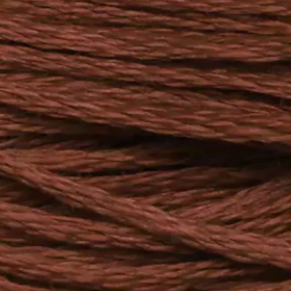 Linha Para Bordar, Anchor Mouline, Marrom 00357, Coats Corrente, Cartela com 3 Meadas de 8 m Cada