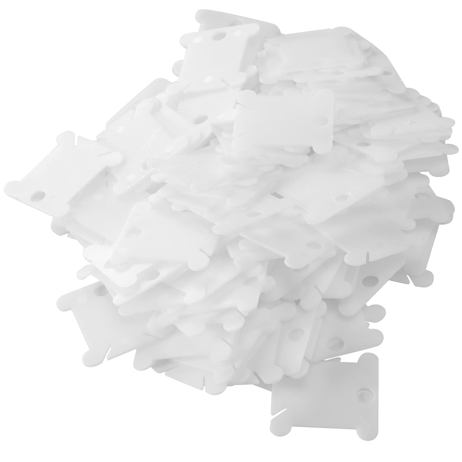Phefop Bobinas de Fio de Plástico, Organizadores Duráveis para Linha de Bordar, Perfeitas para Projetos de Costura e Artesanato DIY, Pacote Com 100