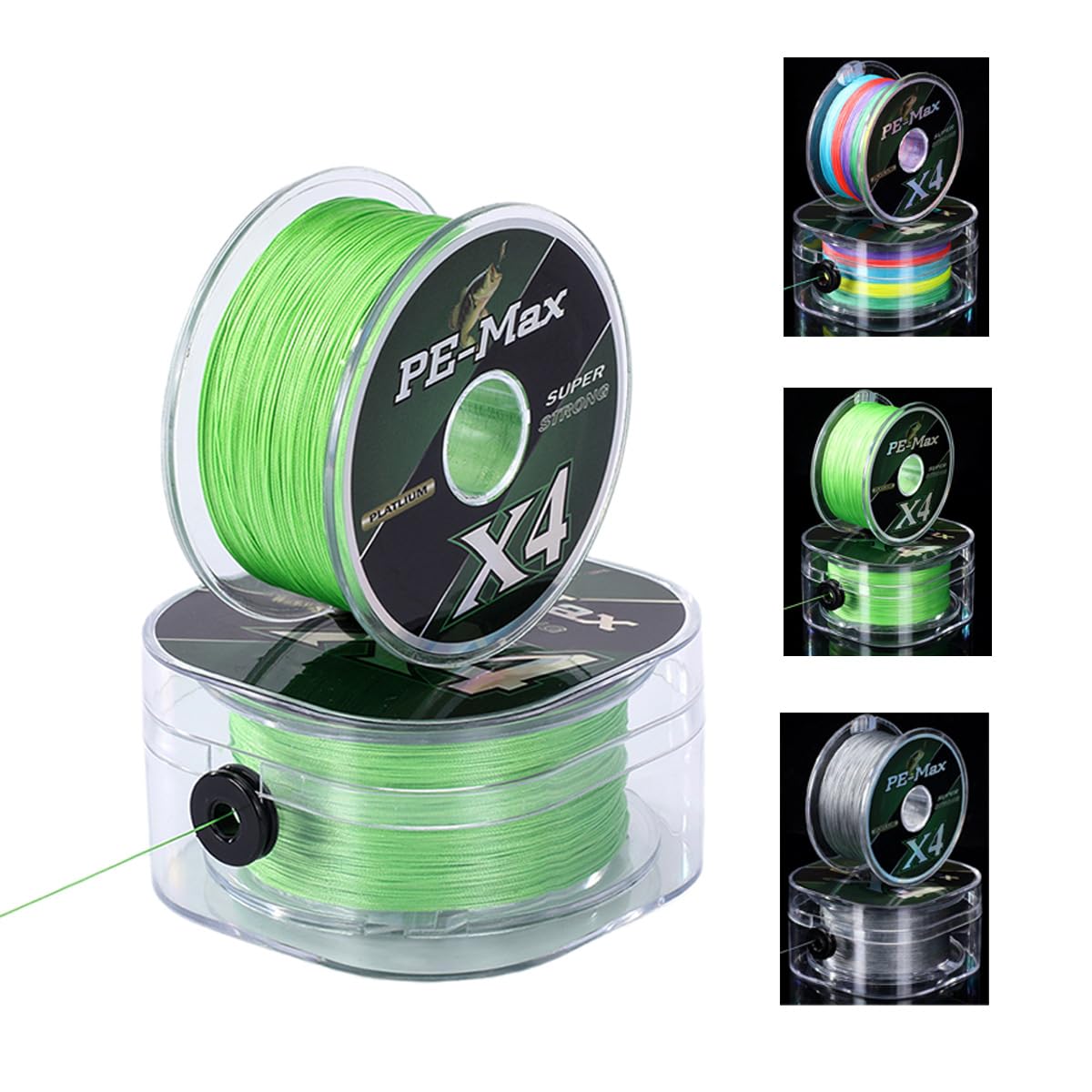 Fishermans Linha De Pesca Multifilamento 300m/500m PE 4 Fios Linha Trançada X4 Verde Cinza 6lb 20lb 40lb 60lb 80lb