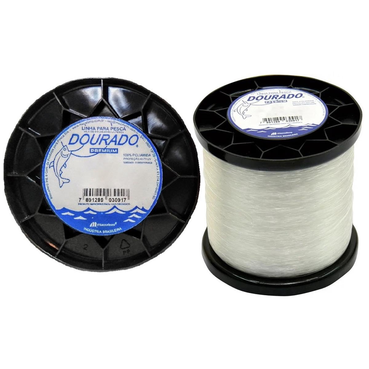 Ekilon Linha de Pesca Dourado Premium, Monofilamento, 250g, 100% Poliamida, Transparente, Pack com 3 Unidades