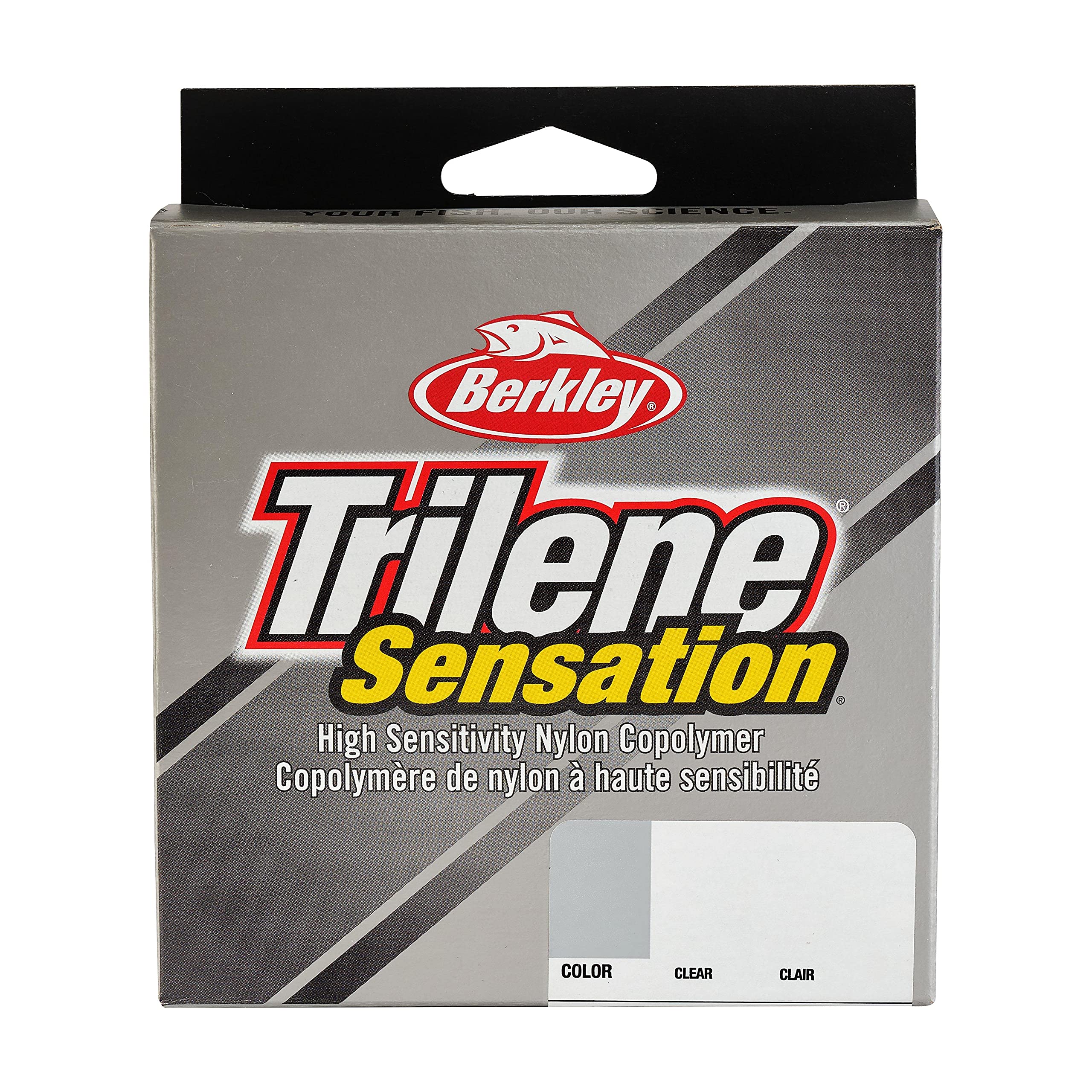 Berkley Trilene® Sensation, Transparente, 5,4 kg | Linha de pesca de monofilamento de 5,4 kg, adequada para ambientes de água doce