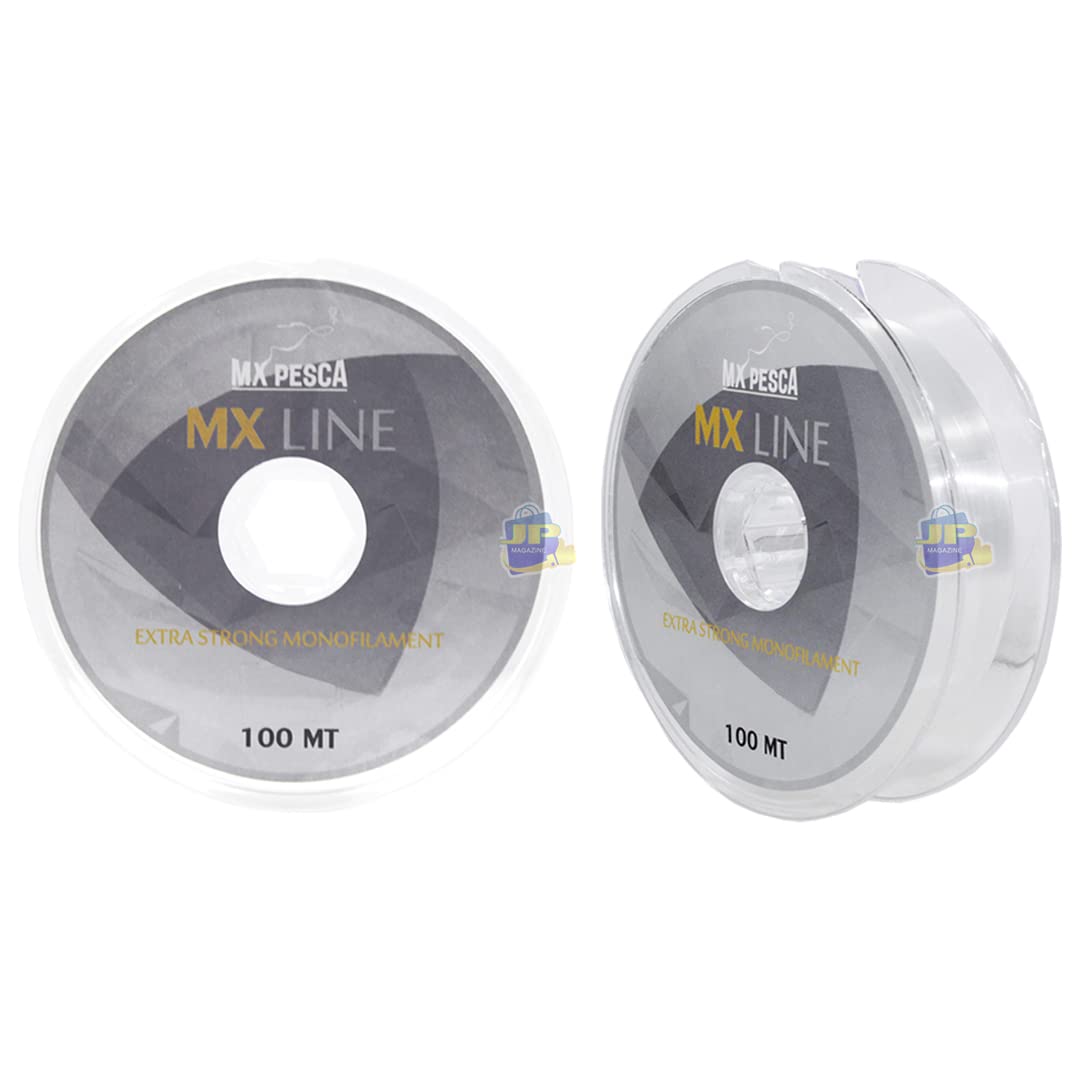 Linha Pesca Monofilamento MX Pesca MX Line Extra Strong Transparente 0.30mm 100m